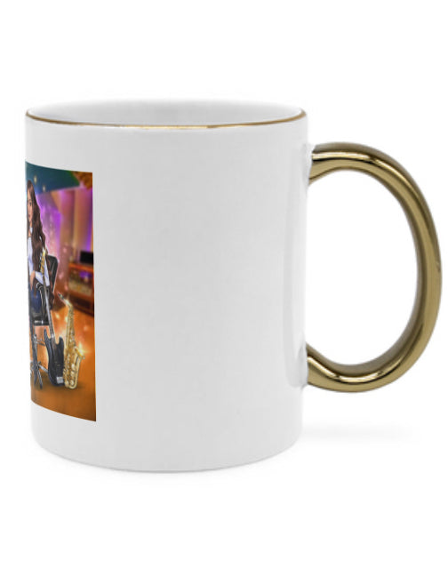 Bundle: Kissen (gelb) & Tasse (gold) - Musiker Merchandise Shop
