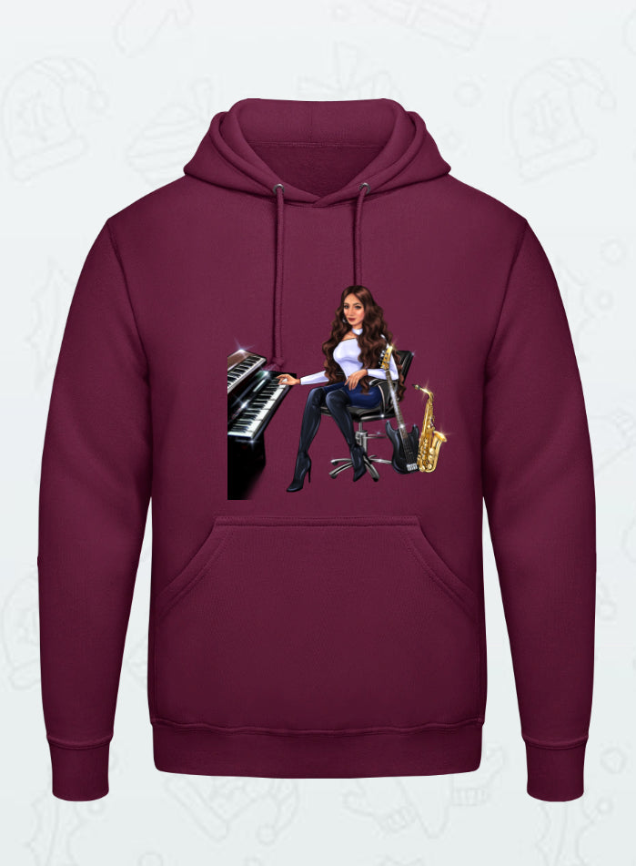 Bundle: 2 Hoodies (blau, burgunderrot) - Musiker Merchandise Shop