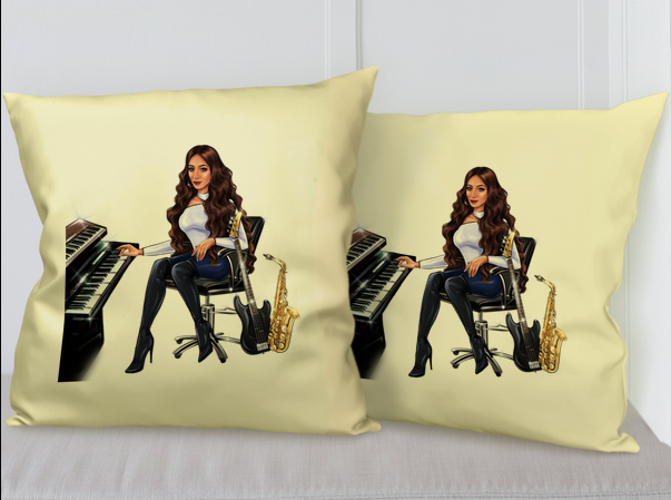 Kissen in gelb für Musiker - Musiker Merchandise Shop