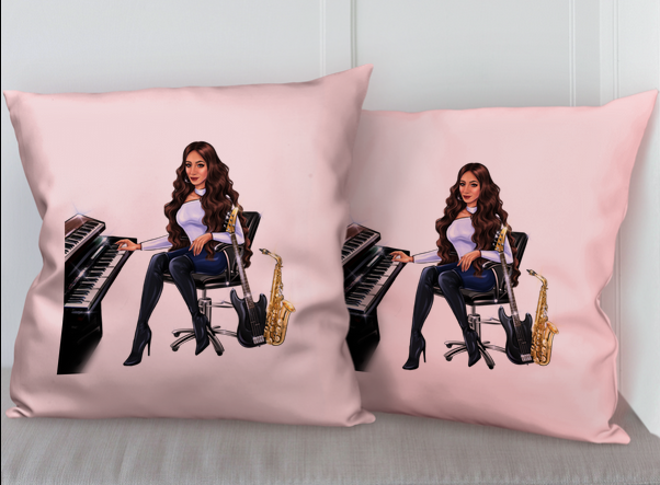Kissen in rosa für Musiker - Musiker Merchandise Shop