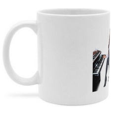 Tasse mit Musiker Motiv in weiß - Musiker Merchandise Shop