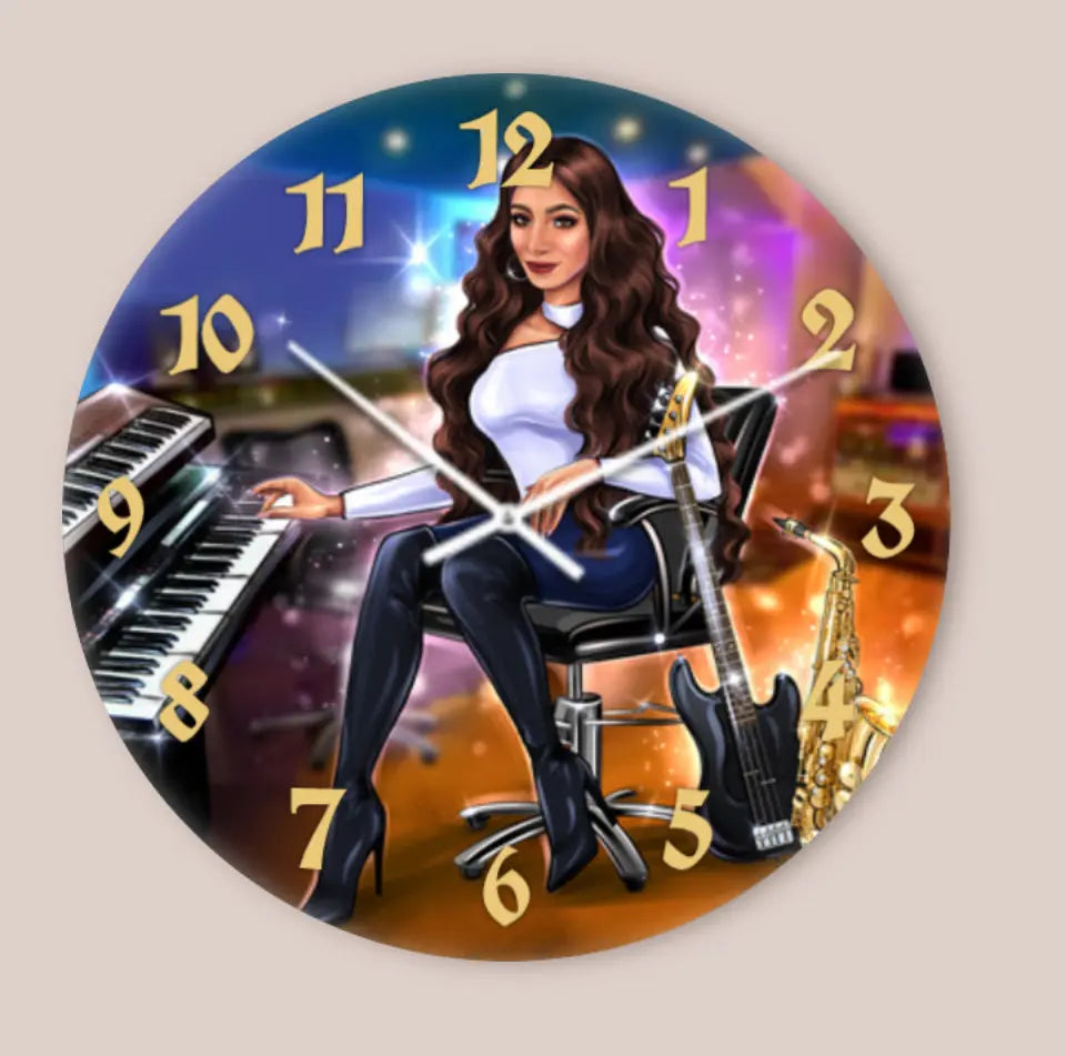 Musiker Wanduhr