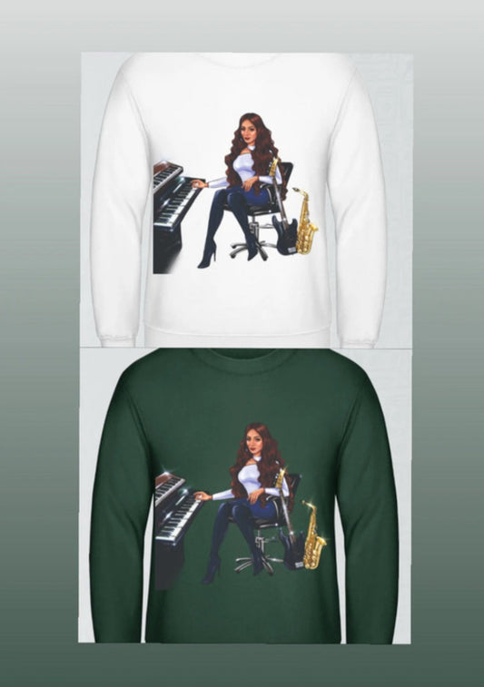 Bundle: 2 Pullover (weiß, dunkelgrün) - Musiker Merchandise Shop