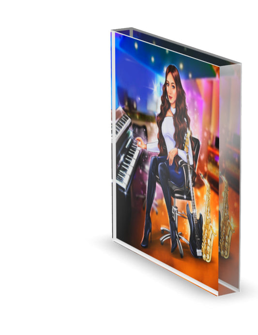 Bundle: Acrylblock & Hoodie (rosa) - Musiker Merchandise Shop
