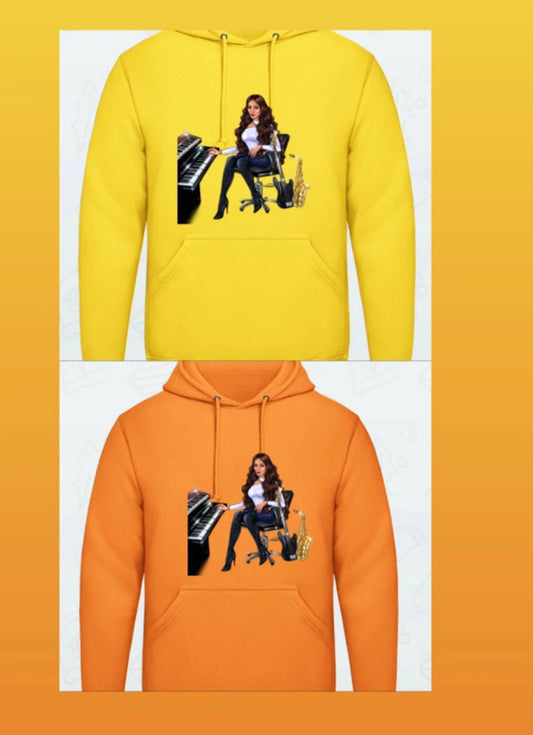 Bundle: 2 Hoodies (gelb, orange) - Musiker Merchandise Shop
