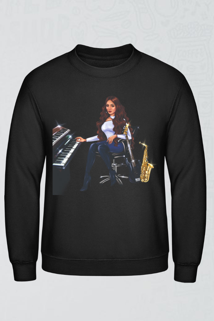 Bundle: Pullover (schwarz) & Hoodie (lila) - Musiker Merchandise Shop
