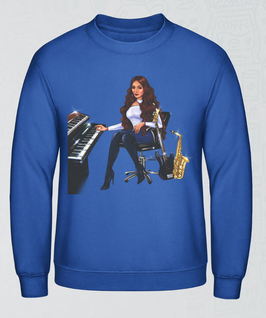 Bundle: Pullover (blau) & Hoodie (burgunderrot) - Musiker Merchandise Shop