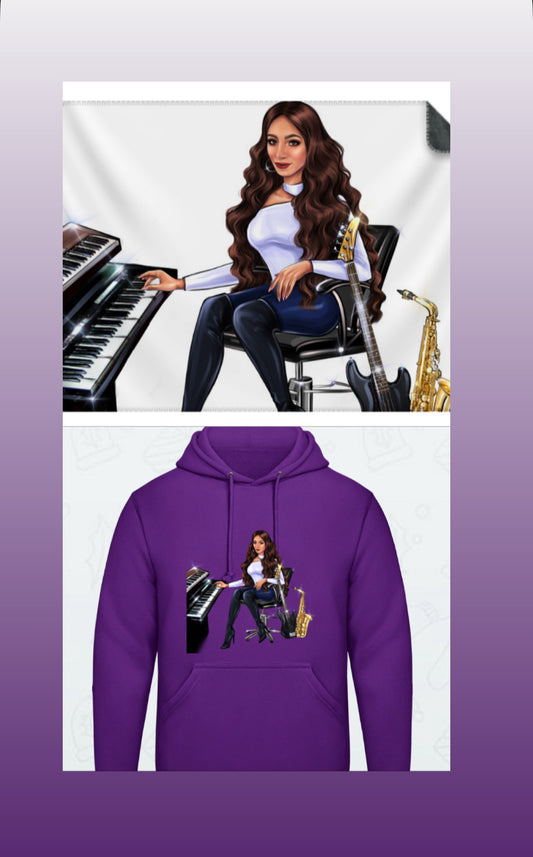Bundle: Kuscheldecke & Hoodie (lila)