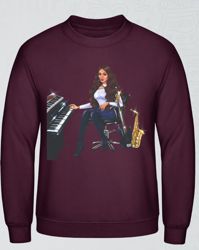 Bundle: Thermobecher & Pullover (burgunderrot) - Musiker Merchandise Shop