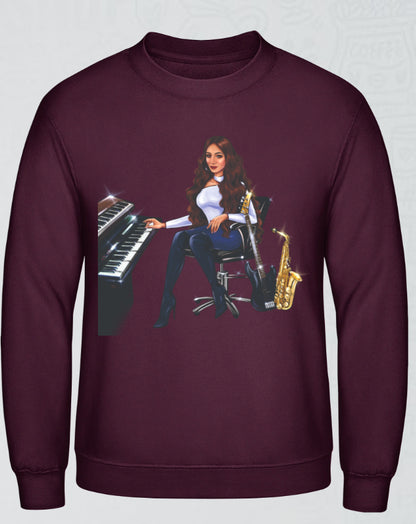 Bundle: Thermobecher & Pullover (burgunderrot) - Musiker Merchandise Shop