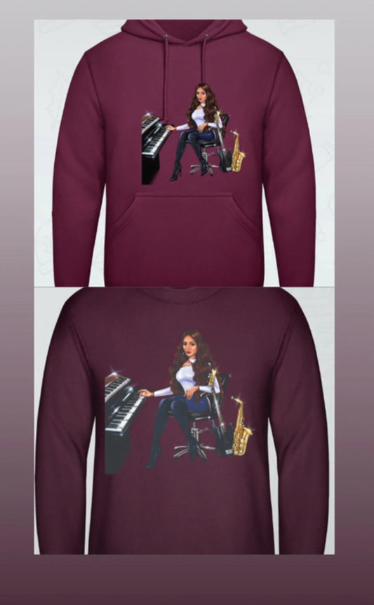 Bundle: Pullover (burgunderrot) & Hoodie (burgunderrot) - Musiker Merchandise Shop