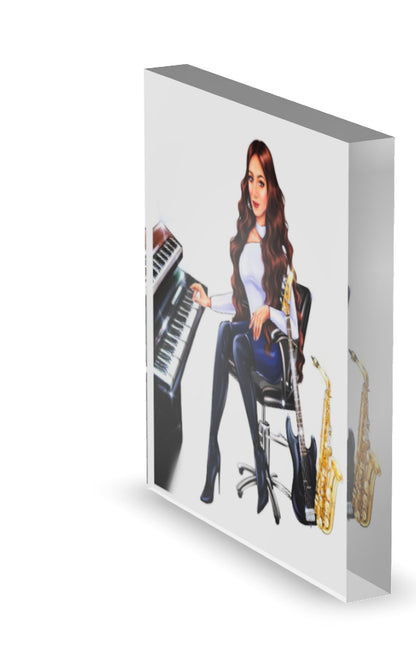 Bundle: Acrylblock & Hoodie (rot) - Musiker Merchandise Shop