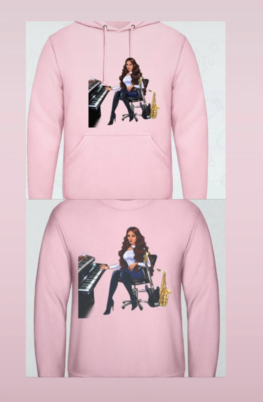 Bundle: Pullover (rosa) & Hoodie (rosa) - Musiker Merchandise Shop