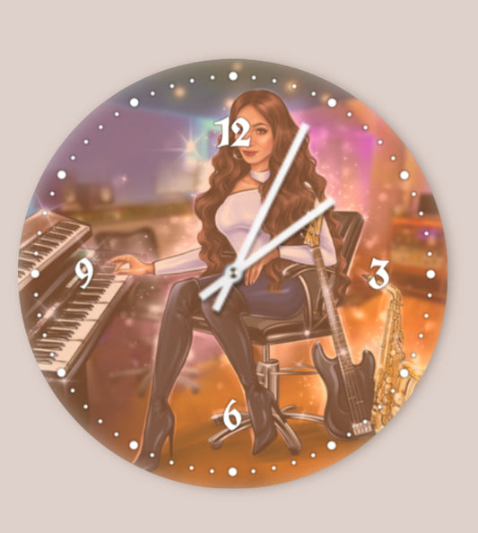 Bundle: Wanduhr & Pullover (rosa) - Musiker Merchandise Shop