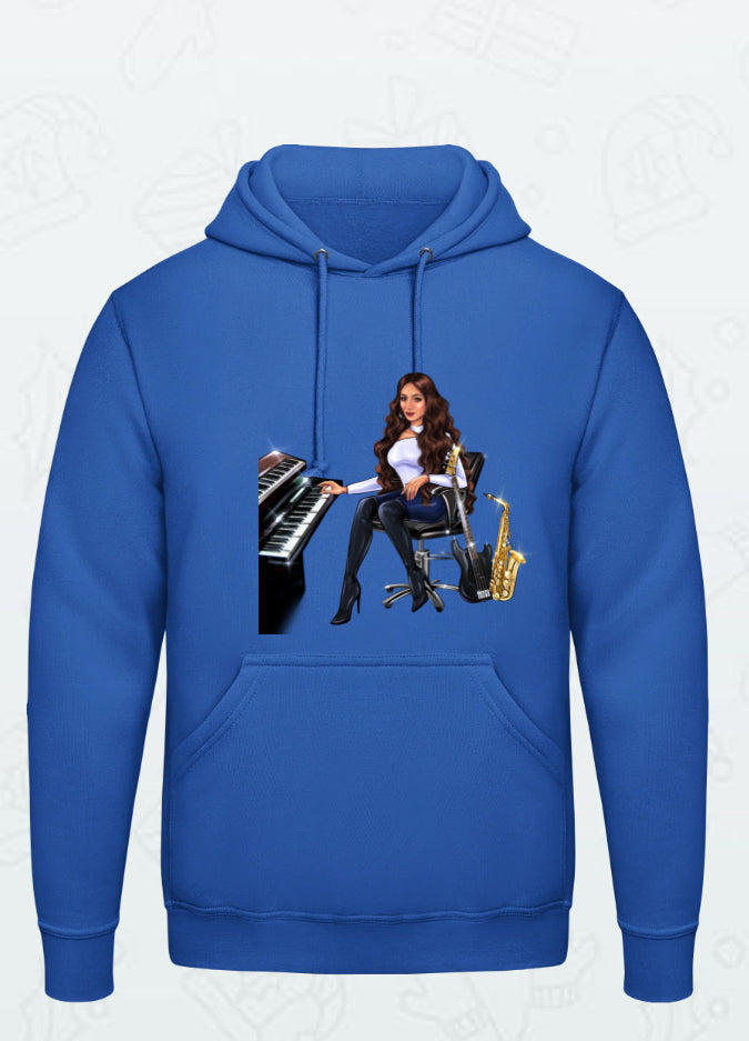 Bundle: 2 Hoodies (blau, burgunderrot) - Musiker Merchandise Shop