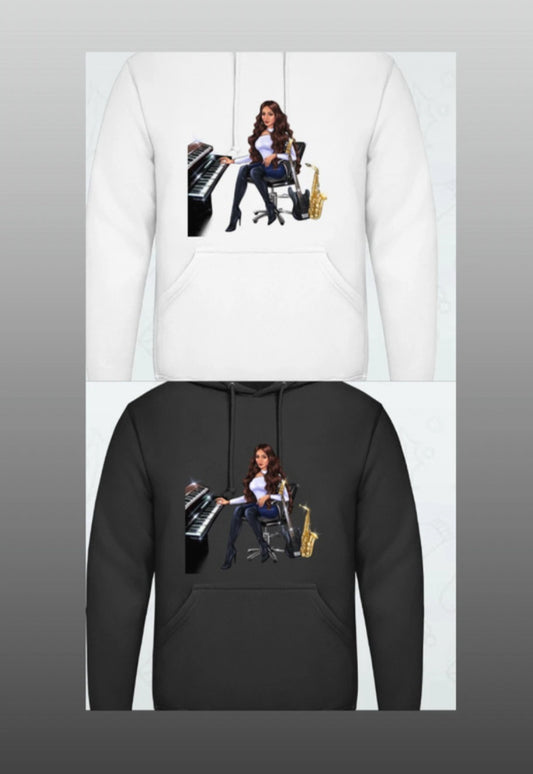 Bundle: 2 Hoodies (schwarz, weiß) - Musiker Merchandise Shop