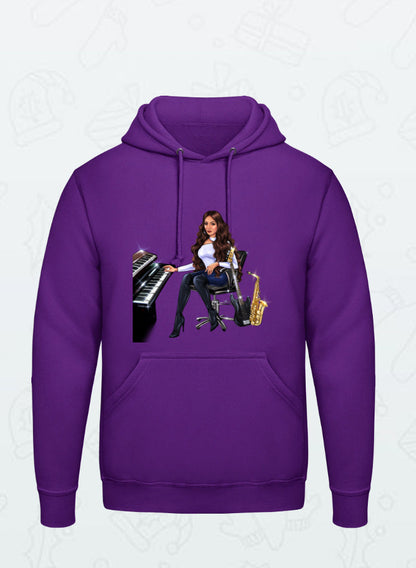 Hoodie in lila für Musiker - Musiker Merchandise Shop