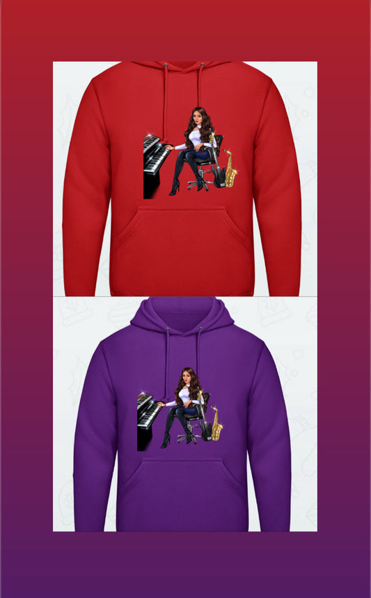 Bundle: 2 Hoodies (rot, lila) - Musiker Merchandise Shop