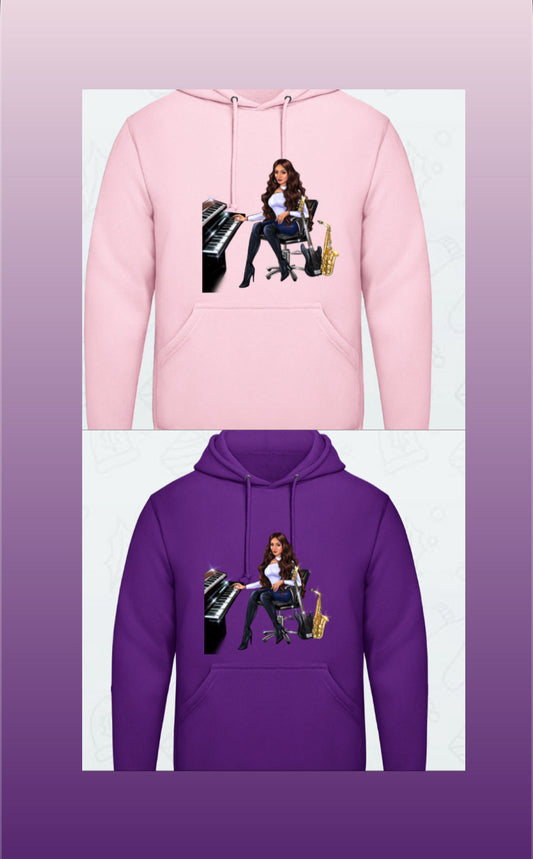 Bundle: 2 Hoodies (rosa, lila) - Musiker Merchandise Shop
