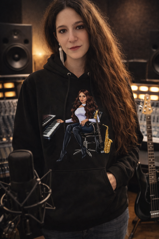 Musiker Hoodie in schwarz - Musiker Merchandise Shop