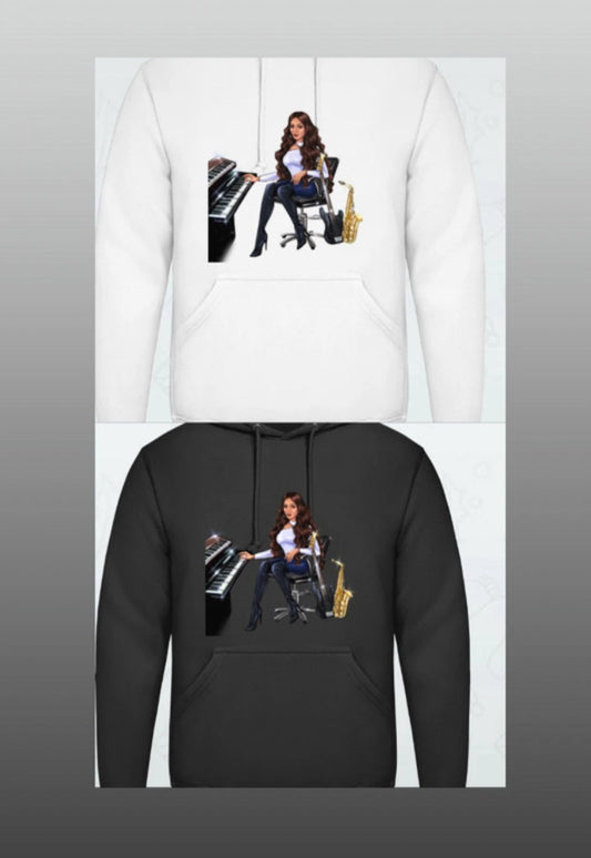 Musiker Hoodies in weiß und schwarz - Musiker Merchandise Shop