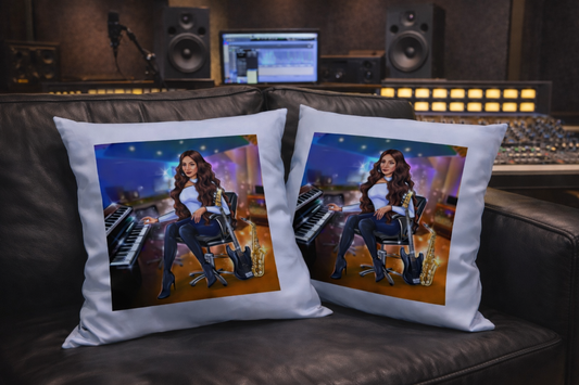 Kissen in blau für Tonstudios - Musiker Merchandise Shop