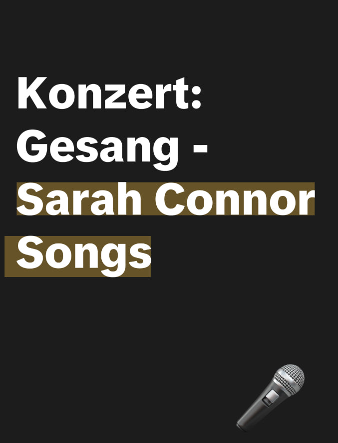 Livestream-Konzerte: Gesang - Sarah Connor Songs - Musiker Merchandise Shop