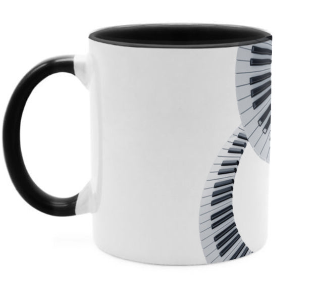 Tasse mit Klaviertasten Motiv für Musiker - Musiker Merchandise Shop