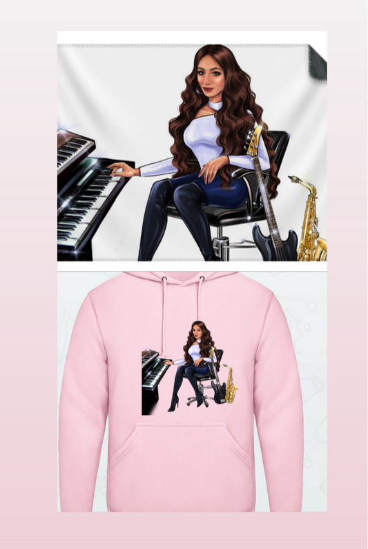 Bundle: Kuscheldecke & Hoodie (rosa) - Musiker Merchandise Shop