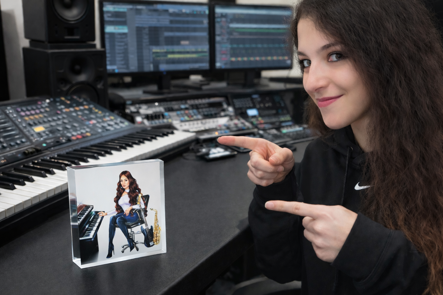 Musiker Acrylblock für Tonstudios - Musiker Merchandise Shop