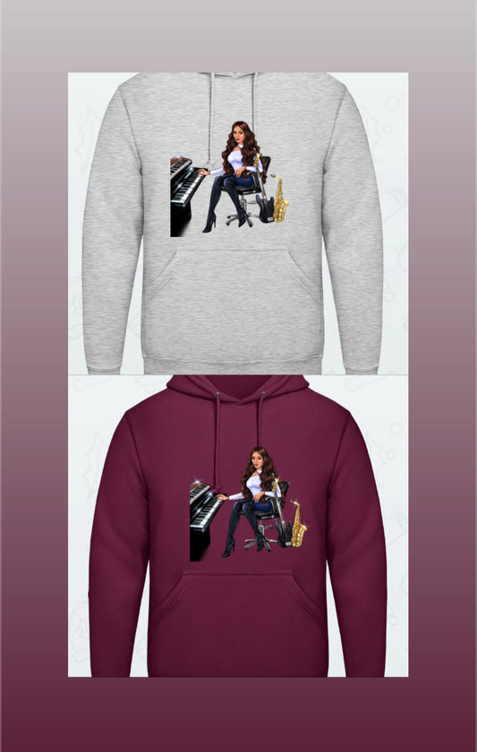 Bundle: 2 Hoodies (grau, burgunderrot) - Musiker Merchandise Shop