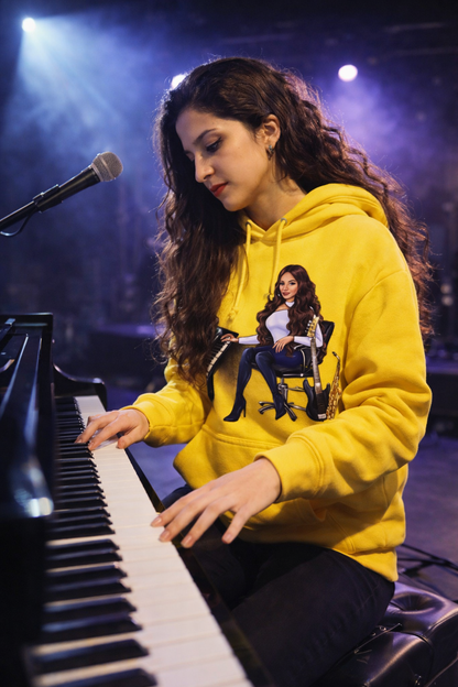 Musiker Hoodie in gelb - Musiker Merchandise Shop