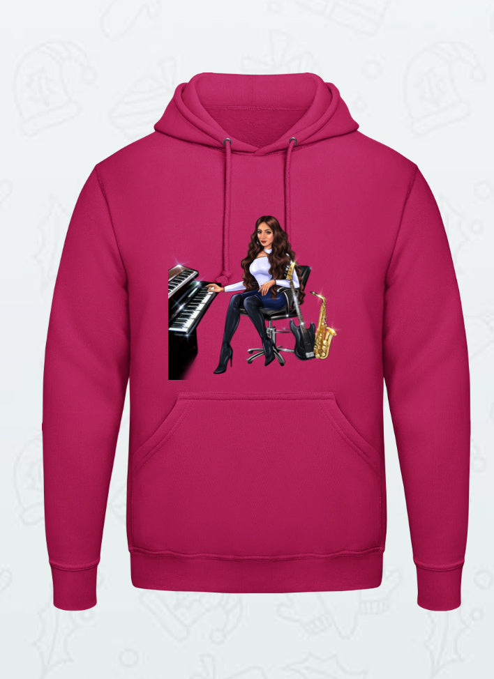 Musiker Hoodie in pink - Musiker Merchandise Shop