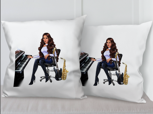 Kissen in weiß für Musiker - Musiker Merchandise Shop