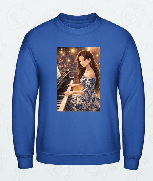 Musiker Pullover in blau für Pianisten - Musiker Merchandise Shop
