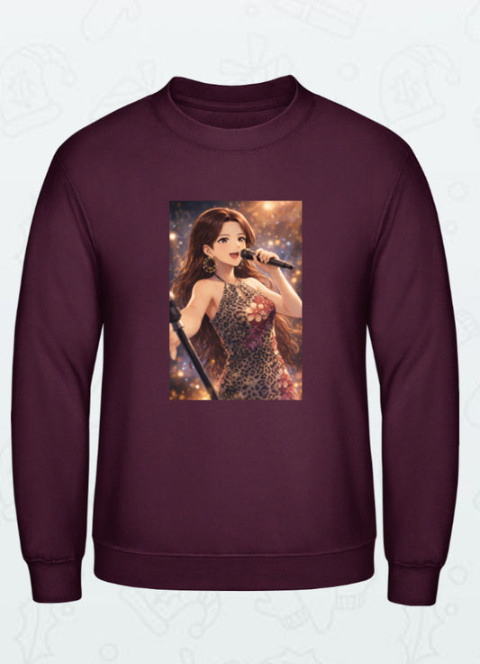 Musiker Pullover in burgunderrot für Sängerinnen - Musiker Merchandise Shop