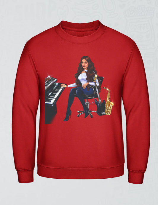 Pullover in rot für Musiker - Musiker Merchandise Shop