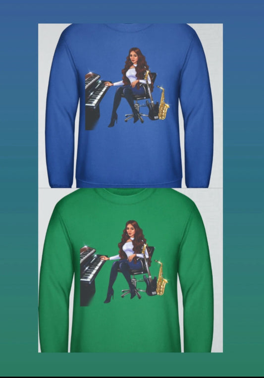 Bundle: 2 Pullover (blau, grün) - Musiker Merchandise Shop