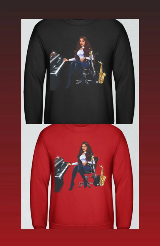 Bundle: 2 Pullover (schwarz, rot) - Musiker Merchandise Shop