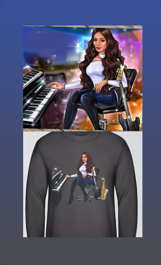 Puzzle und Pullover in grau für Musiker - Musiker Merchandise Shop