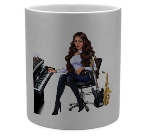 Tasse in silber für Musiker - Musiker Merchandise Shop