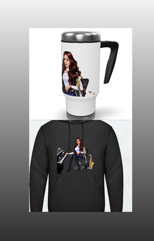 Bundle: Thermobecher & Hoodie (schwarz) - Musiker Merchandise Shop