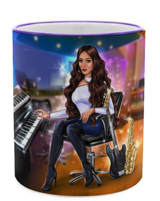 Tasse in lila für Musiker- Musiker Merchandise Shop