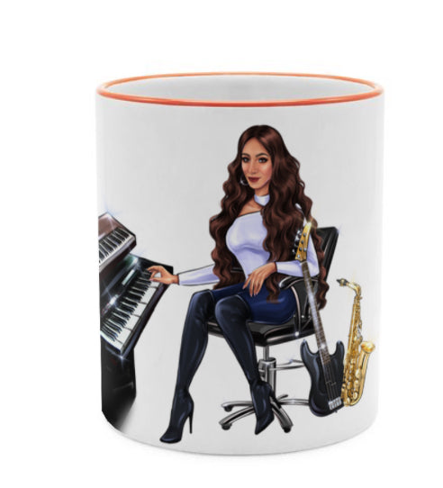 Tasse in orange für Musiker - Musiker Merchandise Shop