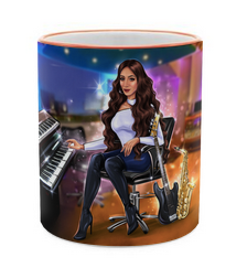 Tasse in orange für Musiker - Musiker Merchandise Shop