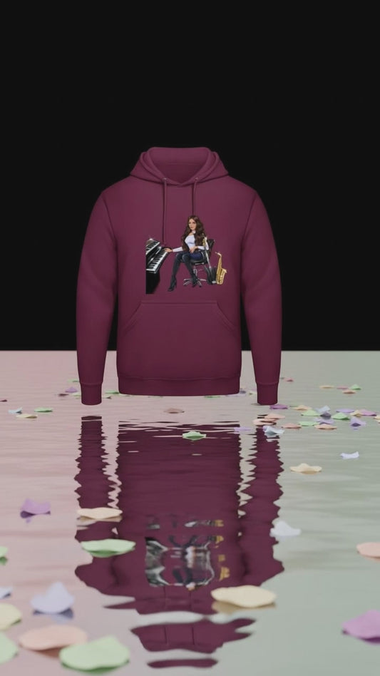 Produktvideo Musiker Hoodie in burgunderrot 