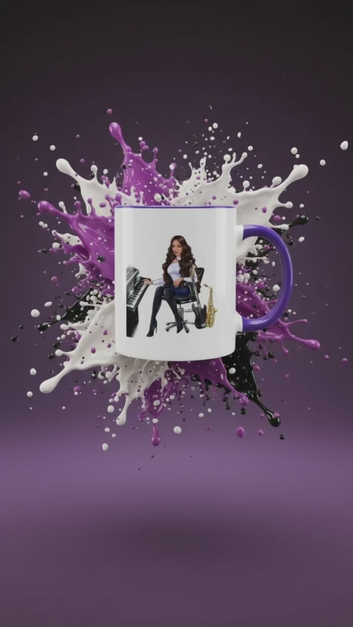 Produktvideo Tasse in lila für Musiker