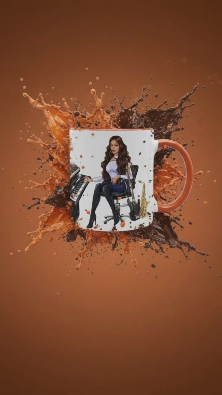 Produktvideo Tasse in orange für Musiker