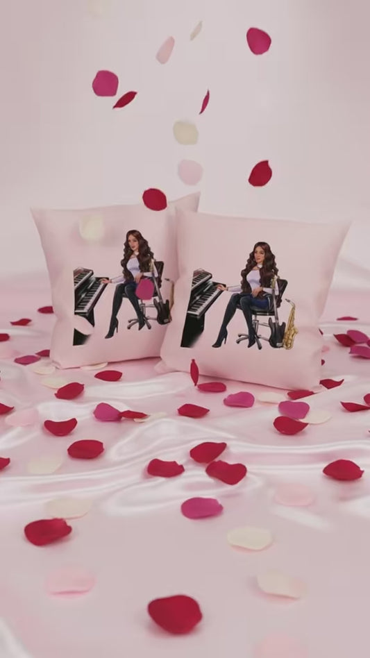 Produktvideo Kissen in rosa für Musiker 