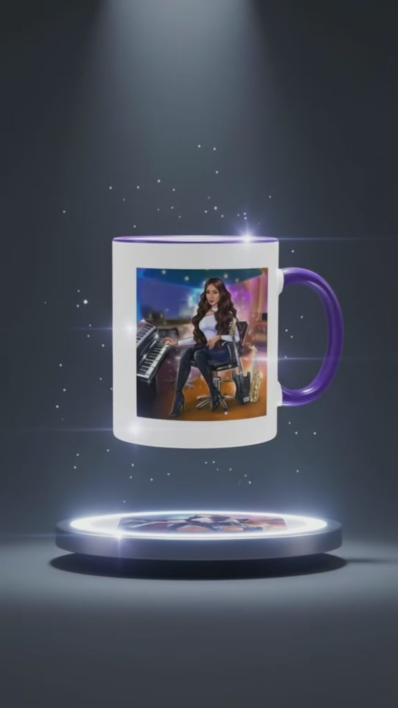 Produktvideo Tasse in lila für Musiker